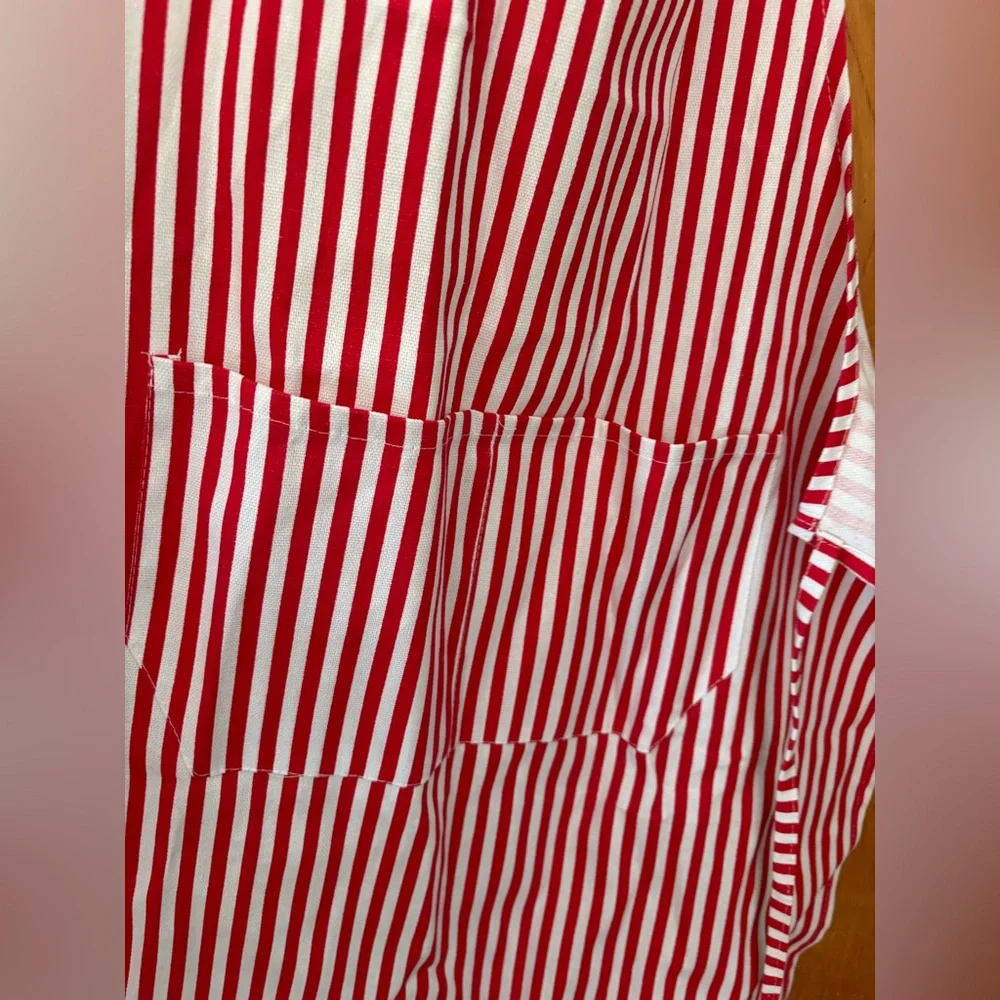 Unbranded Red and White Striped Apron